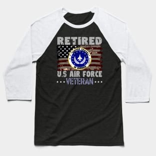 Retired US Air Force Veteran Baseball T-Shirt